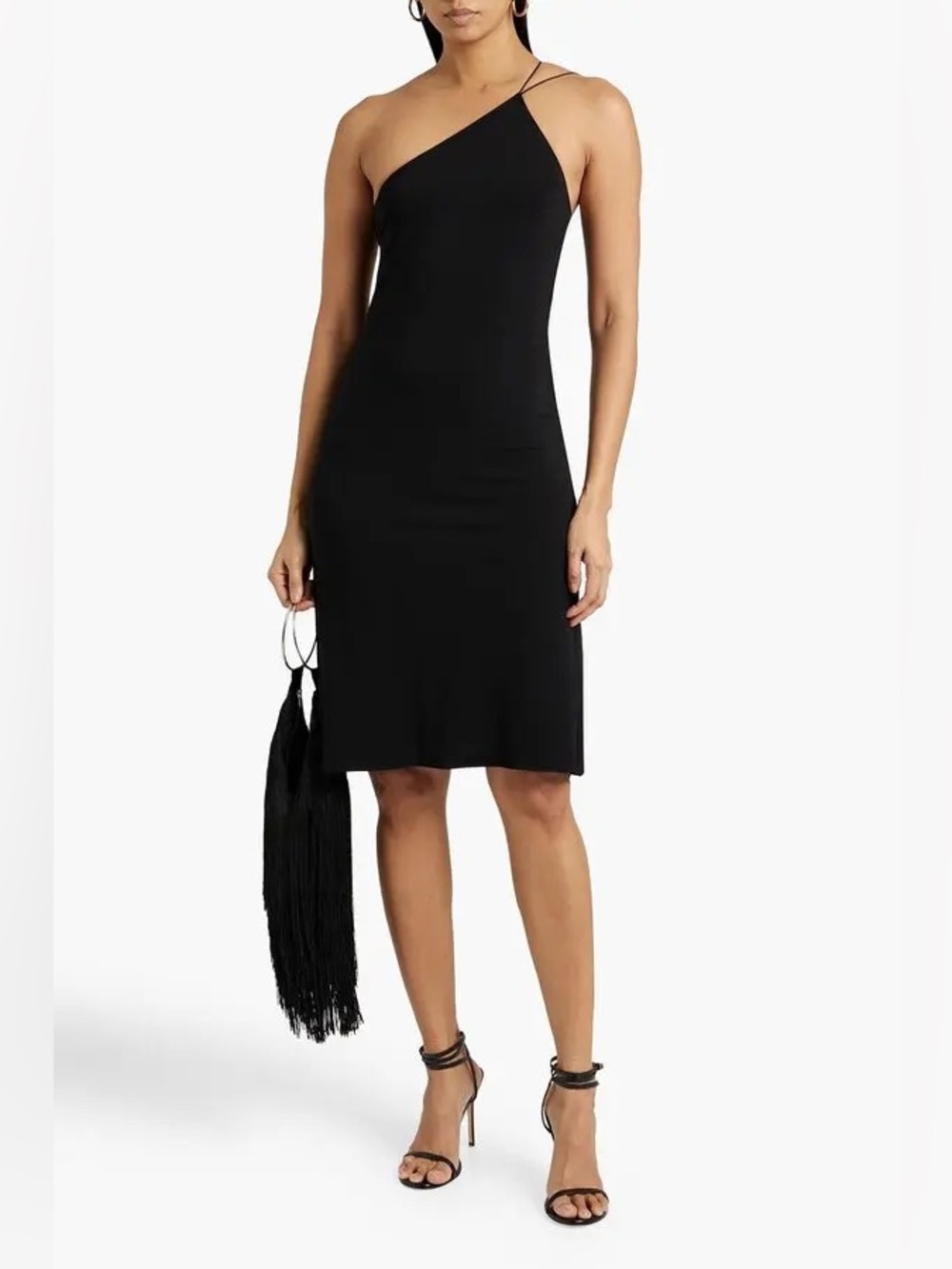 Nili Lotan Minimalist Black Slip Dress